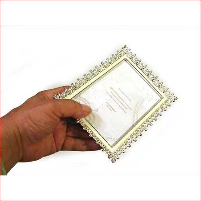 写真立て フォトフレーム サービス判 （L判)  シルバーシャイニング クリスタル 結婚祝い向き 0811-51 | ブランド登録なし | 06