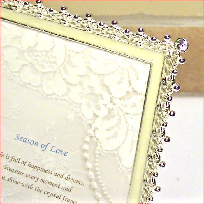 フォトフレーム 写真立て ポストカードサイズ 官製はがき シルバーシャイニング クリスタルフレーム 結婚祝い向き 0811-52 | ブランド登録なし | 02