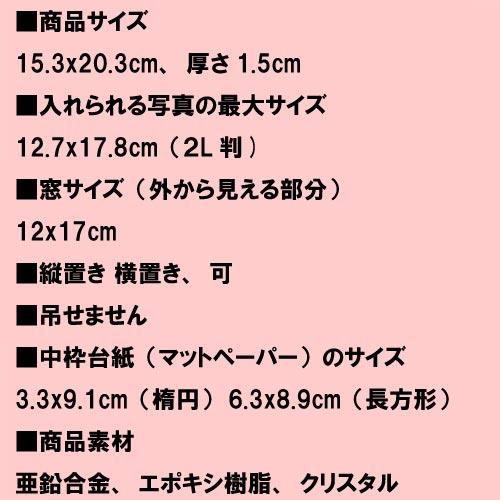写真立て フォトフレーム 2L判サイズ シルバーシャイニング クリスタル 結婚祝い向き 0811-53 | ブランド登録なし | 10