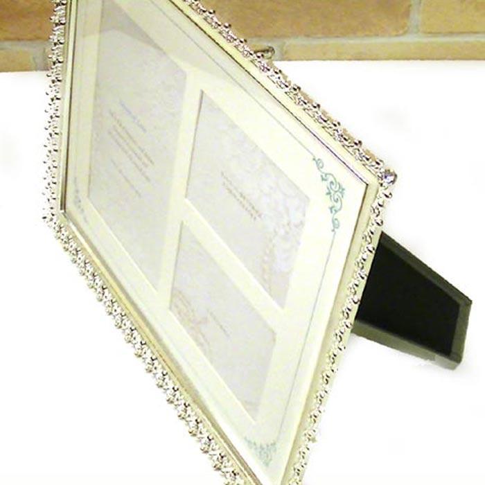 フォトフレーム 写真立て 六つ切りサイズ  シルバーシャイニング クリスタルフレーム 結婚祝い向き 0811-54 | ブランド登録なし | 03