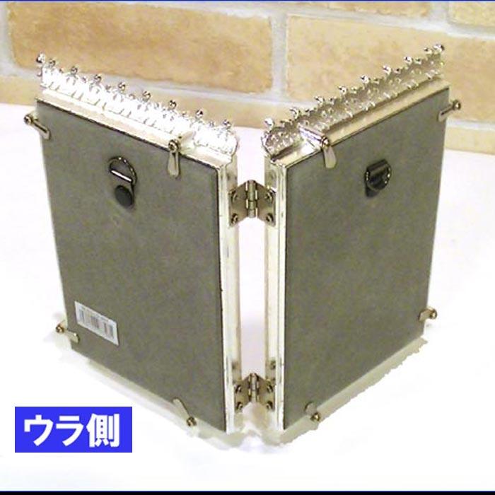 写真立て フォトフレーム L判 2枚 2面 フォトフレーム 壁掛け金具付き　ペアフレーム シルバーシャイニング 結婚祝い向き 0811-55 | ブランド登録なし | 03