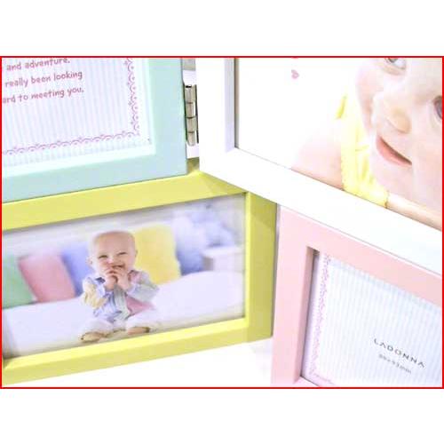 フォトフレーム 写真立て ベビー パステル フォトフレーム ・４窓 L判x2 ミニサイズx2 0811-61 | ブランド登録なし | 02