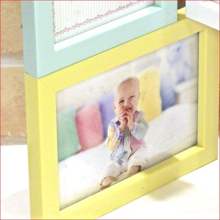 フォトフレーム 写真立て ベビー パステル フォトフレーム ・４窓 L判x2 ミニサイズx2 0811-61 | ブランド登録なし | 04
