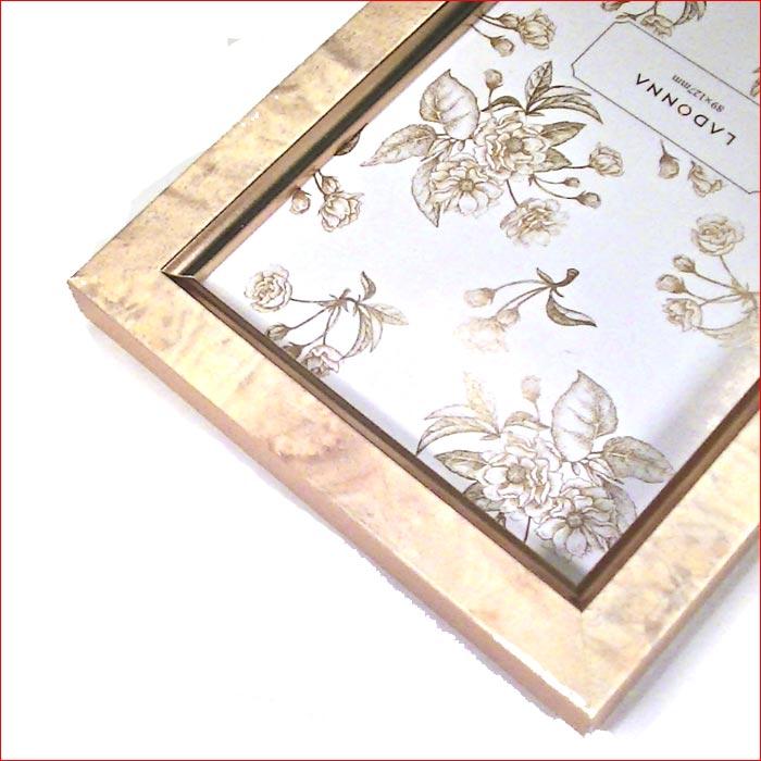 フォトフレーム 写真立て L判サイズ 横置き 縦置き 壁掛け　アンティーク フォトスタンド・ベージュ 0811-62 | ブランド登録なし | 05