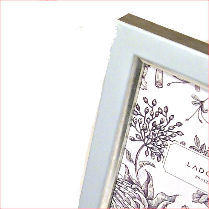 フォトフレーム 写真立て L判サイズ 横置き 縦置き 壁掛け　アンティーク フォトスタンド・ブルー 0811-63 | ブランド登録なし | 02