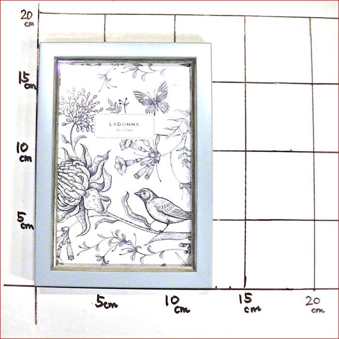 フォトフレーム 写真立て ハガキサイズ 横置き 縦置き 壁掛け　アンティーク フォトスタンド・ブルー 0811-65 | ブランド登録なし | 10