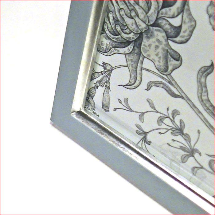 フォトフレーム 写真立て ハガキサイズ 横置き 縦置き 壁掛け　アンティーク フォトスタンド・ブルー 0811-65 | ブランド登録なし | 03