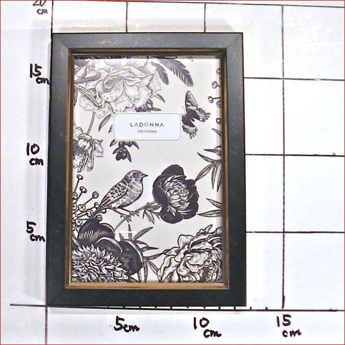 フォトフレーム 写真立て ハガキサイズ 横置き 縦置き 壁掛け　アンティーク フォトスタンド・ブラック 0811-66 | ブランド登録なし | 10