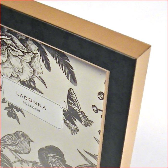 フォトフレーム 写真立て ハガキサイズ 横置き 縦置き 壁掛け　アンティーク フォトスタンド・ブラック 0811-66 | ブランド登録なし | 02