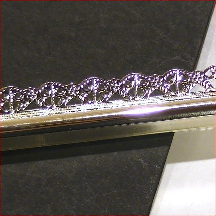 写真立て フォトフレーム ハガキサイズ シルバー アラベスクフレーム 真鍮 真ちゅう レース 大人 女子 結婚祝い フォトスタンド 0811-75 | ブランド登録なし | 05