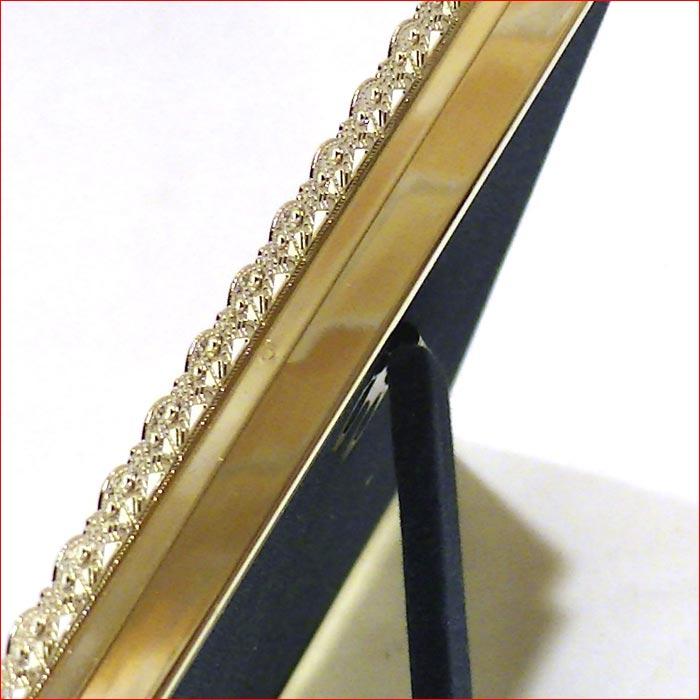 フォトフレーム 写真立て 2L判（ L判 2枚 ） シルバー アラベスク 真鍮 真ちゅう レース 大人 女子 かわいい 0811-76 | ブランド登録なし | 05