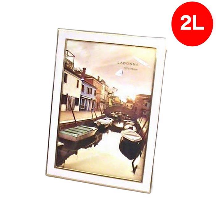 写真立て フォトフレーム ２Ｌ判サイズ 置き 壁掛け フォトフレーム・ピンクゴールド 0811-86 | ブランド登録なし