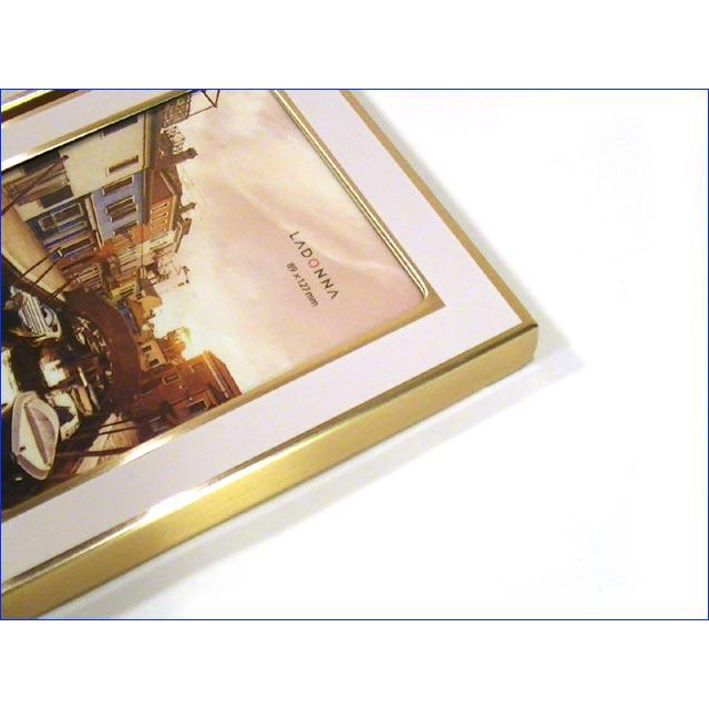 写真立て フォトフレーム L判 2枚 おしゃれ ペア ダブル 2連 金属製・ピンクゴールド 0811-88 | ブランド登録なし | 02