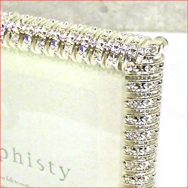 フォトフレーム 写真立て はがきサイズ クリスタル482個 高級フォトフレーム 布張りケース 0811-89 | ブランド登録なし | 01