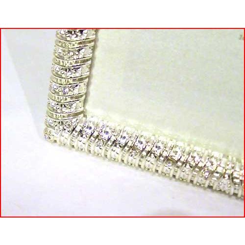 フォトフレーム 写真立て はがきサイズ クリスタル482個 高級フォトフレーム 布張りケース 0811-89 | ブランド登録なし | 08