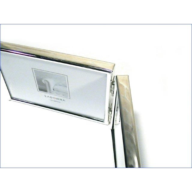 フォトフレーム 写真立て L判サイズ 連結 2連 真ちゅう リビング シルバー 横向き ２枚 0811-90 | ブランド登録なし | 02