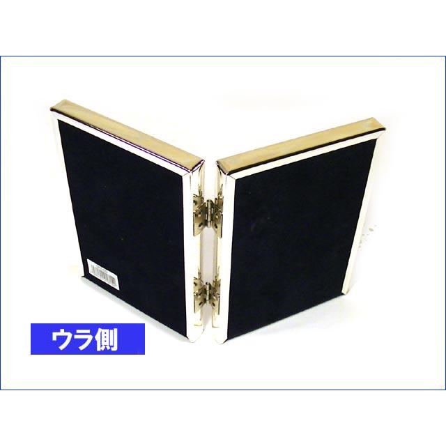 フォトフレーム 写真立て サービス判 L判サイズ 連結 2連 真ちゅう リビング 写真立て シルバー 縦向きペア 0811-91 | ブランド登録なし | 05