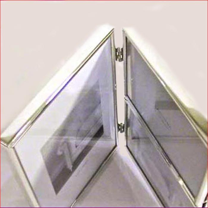 フォトフレーム 写真立て L判ｘ２枚 2L判ｘ１枚 金属 フォトフレーム・シルバー 0811-98 | ブランド登録なし | 03