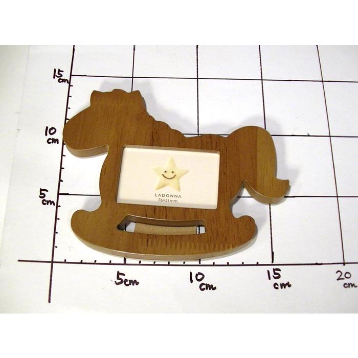 写真立て フォトフレーム 木馬　１４３０円⇒特価　天然木 木製 ベビーフォトフレーム・ブラウン 出産祝い 0812-01　プレゼント ギフト | ブランド登録なし | 05