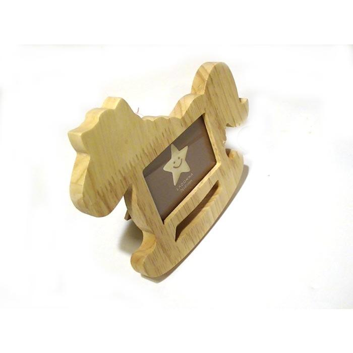 写真立て フォトフレーム 木馬 １４３０円⇒特価　天然木 木製 ベビーフォトフレーム・ナチュラル 出産祝い 0812-02　プレゼント ギフト | ブランド登録なし | 02