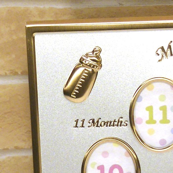 フォトフレーム 写真立て マイファーストイヤー ベビー １２ヶ月・シルバー 0812-25　プレゼント ギフト | ブランド登録なし | 03