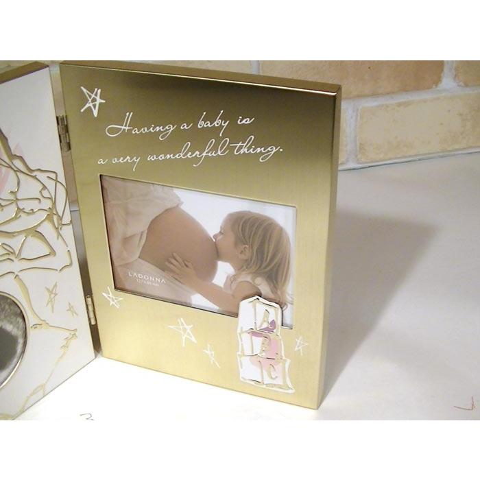 写真立て フォトフレーム 赤ちゃんのエコー写真が飾れる マタニティフレーム ・ゴールド 0812-35　プレゼント ギフト | ブランド登録なし | 01