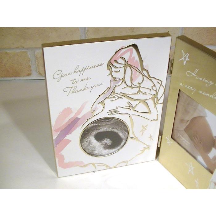 写真立て フォトフレーム 赤ちゃんのエコー写真が飾れる マタニティフレーム ・ゴールド 0812-35　プレゼント ギフト | ブランド登録なし | 05