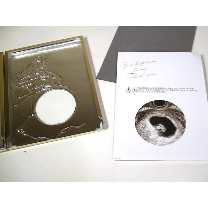 写真立て フォトフレーム 赤ちゃんのエコー写真が飾れる マタニティフレーム ・ゴールド 0812-35　プレゼント ギフト | ブランド登録なし | 07