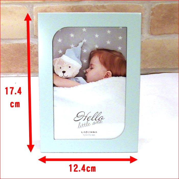 フォトフレーム 写真立て ポストカードサイズ パステルベビー フォトフレーム はがきサイズ ハガキ大・ブルー 0812-37 | ブランド登録なし | 04