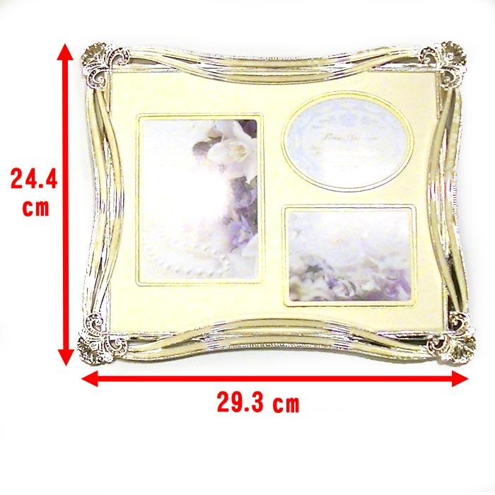 フォトフレーム 写真立て 六つ切り判サイズ  六切　シルクリボン クリスタル 華やか おしゃれ かわいい 0812-48 | ブランド登録なし | 07