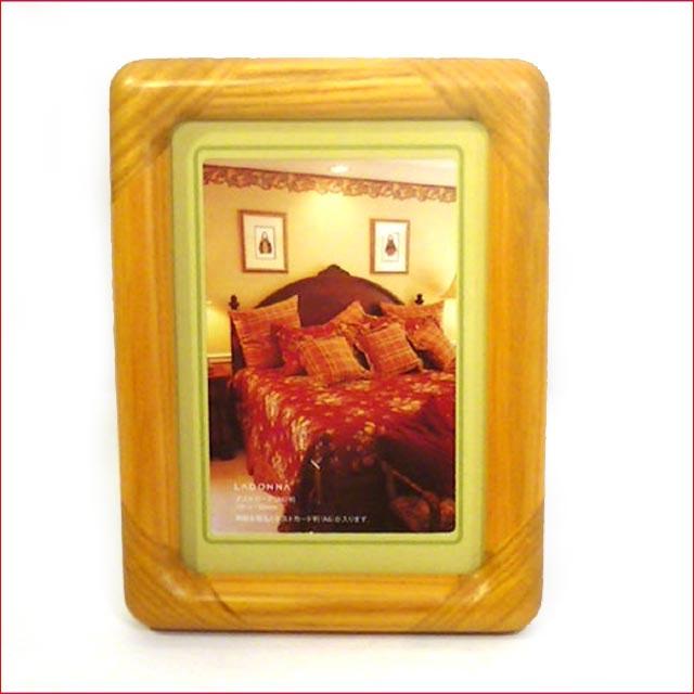 写真立て フォトフレーム ハガキサイズ ポストカード判 アッシュウッド 木製 天然木 フォトフレーム ブラウン 0812-77　プレゼント ギフト | ブランド登録なし | 01