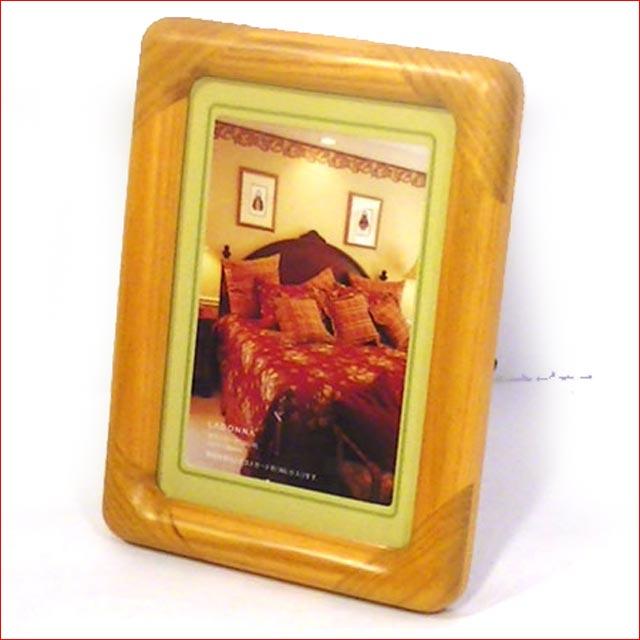 写真立て フォトフレーム ハガキサイズ ポストカード判 アッシュウッド 木製 天然木 フォトフレーム ブラウン 0812-77　プレゼント ギフト | ブランド登録なし | 07