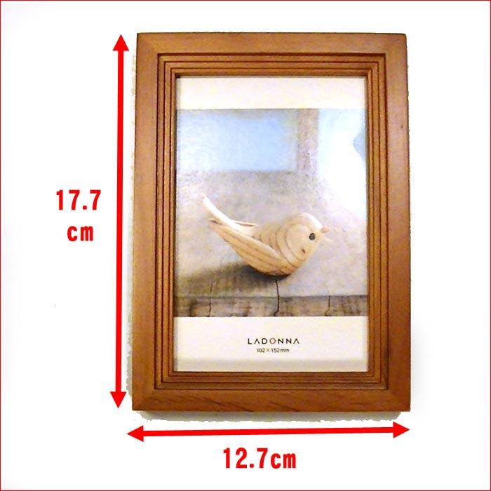 写真立て フォトフレーム ポストカードサイズ 天然木 木製 アルダーウッド・ブラウン 0812-83　プレゼント ギフト | ブランド登録なし | 06