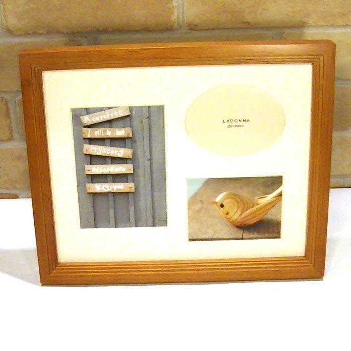 フォトフレーム 写真立て 六つ切判 天然木 木製 アルダーウッド ブラウン 0812-87　プレゼント ギフト | ブランド登録なし | 01