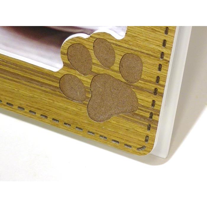 フォトフレーム ポストカードサイズ ペット 犬猫 パタパタ アルバムフレーム 50枚収納・ブラウン 0812-93 | ブランド登録なし | 01