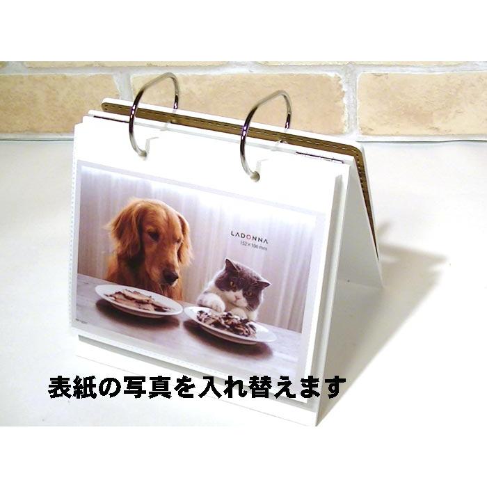フォトフレーム ポストカードサイズ ペット 犬猫 パタパタ アルバムフレーム 50枚収納・ブラウン 0812-93 | ブランド登録なし | 04