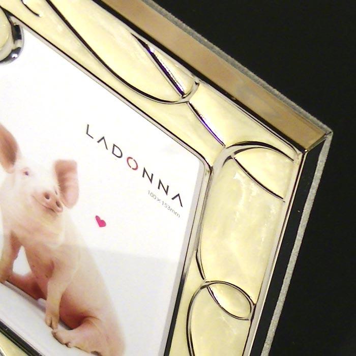 写真立て フォトフレーム ポストカードサイズ ハガキ大 ハート＆ハート 出産祝い 結婚祝い 0812-96　プレゼント ギフト | ブランド登録なし | 10