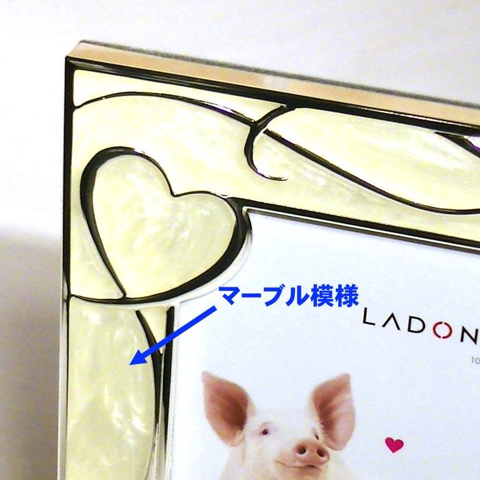 写真立て フォトフレーム ポストカードサイズ ハガキ大 ハート＆ハート 出産祝い 結婚祝い 0812-96　プレゼント ギフト | ブランド登録なし | 01