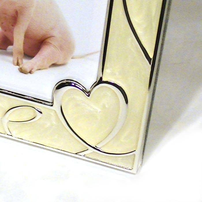 写真立て フォトフレーム ポストカードサイズ ハガキ大 ハート＆ハート 出産祝い 結婚祝い 0812-96　プレゼント ギフト | ブランド登録なし | 02