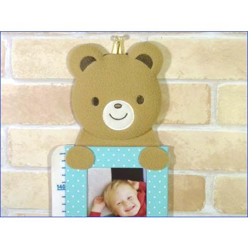フォトフレーム付き身長計 ベビー  写真4枚飾れる ヌイグルミのくまさん 出産祝い 男の子 女の子 0814-05 | ブランド登録なし | 02