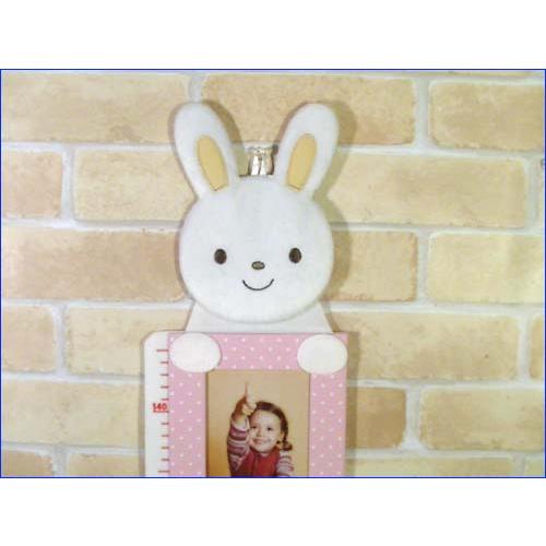 身長計付きフォトフレーム身長計 出産祝い 新生児 記録 ぬいぐるみ うさぎさん 0814-06 | ブランド登録なし | 02