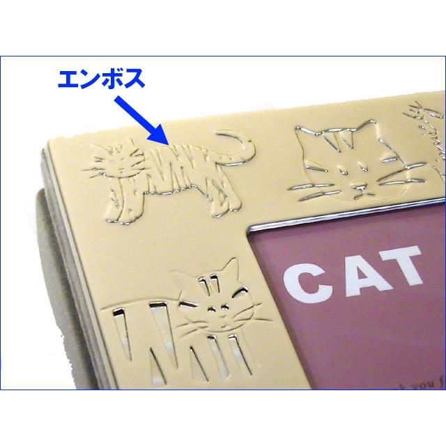 アルバムフレーム はがきサイズ １００枚収納（表紙もハガキサイズ） アルバム型 バインダー型 フォトフレーム・キャット 0816-21 | ブランド登録なし | 02
