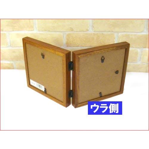 フォトフレーム 木製 ペア 2面 2連 写真はミニサイズ向き 写真立て カラーウッド フォトフレーム・ブラウン 0817-21　プレゼント ギフト | ブランド登録なし | 04