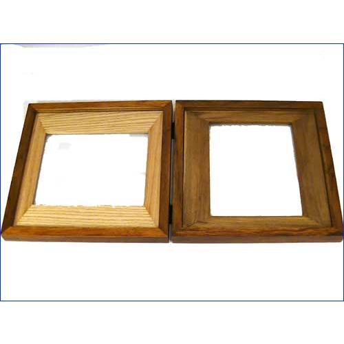 フォトフレーム 木製 写真立て ペア 2面 2連 赤ちゃん手形＋２Ｌ判写真 天然木 フォトフレーム・ブラウン 0817-23　プレゼント ギフト | ブランド登録なし | 06