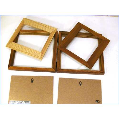 フォトフレーム 木製 写真立て ペア 2面 2連 赤ちゃん手形＋２Ｌ判写真 天然木 フォトフレーム・ブラウン 0817-23　プレゼント ギフト | ブランド登録なし | 07