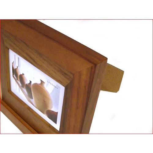 フォトフレーム 木製 写真立て ３窓 卓上 壁掛け 天然木 フォトフレーム カラーウッド・ブラウン 0817-31 | ブランド登録なし | 03