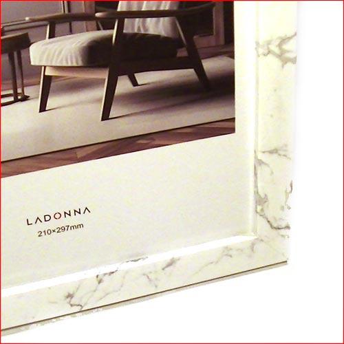 フォトフレーム 写真立て A4サイズ 大理石調 縦置き 横置き 壁掛け インテリアフレーム・ホワイト 0817-51 | ブランド登録なし | 03