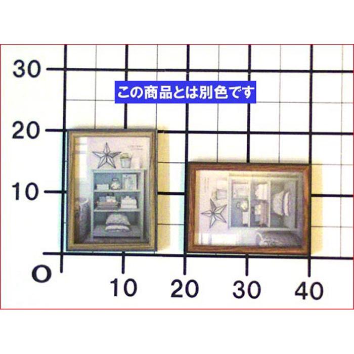 フォトフレーム 2L判サイズ 写真立て 木製フォトフレーム 縦置き 横置き 壁掛け・アイボリー＆ライトブラウン 0817-74 | ブランド登録なし | 09
