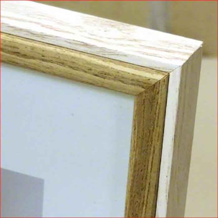 フォトフレーム A4サイズ 写真立て 木製フォトフレーム 縦置き 横置き 壁掛け・アイボリー＆ライトブラウン 0817-77 | ブランド登録なし | 01