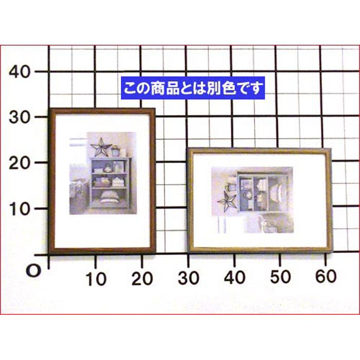 フォトフレーム A4サイズ 写真立て 木製フォトフレーム 縦置き 横置き 壁掛け・アイボリー＆ライトブラウン 0817-77 | ブランド登録なし | 09